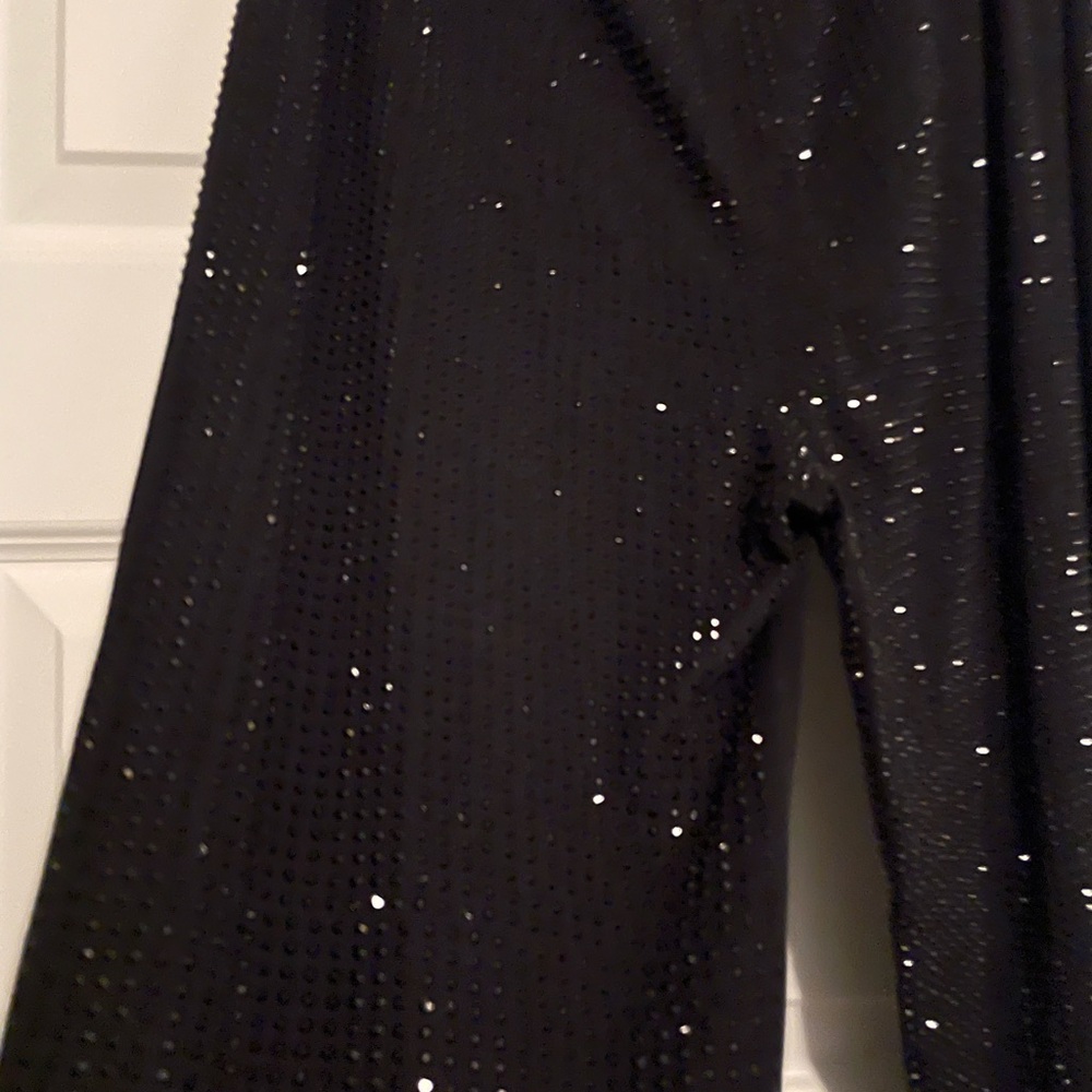 Black Sequin Pants - image 1